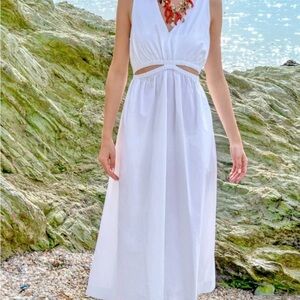 Gretchen Scott Designs White Midi Dress